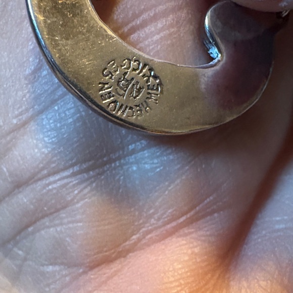 Elegant .925 Silver and Abalone Drop Screw-back Signed Earrings - Picture 2 of 3